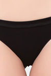 Soie Low Rise Half Coverage Bikini Panty (Pack of 2) - Black Silver Grey — thumbnail 9